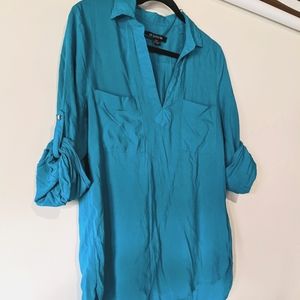 Teal Le Chateau Blouse